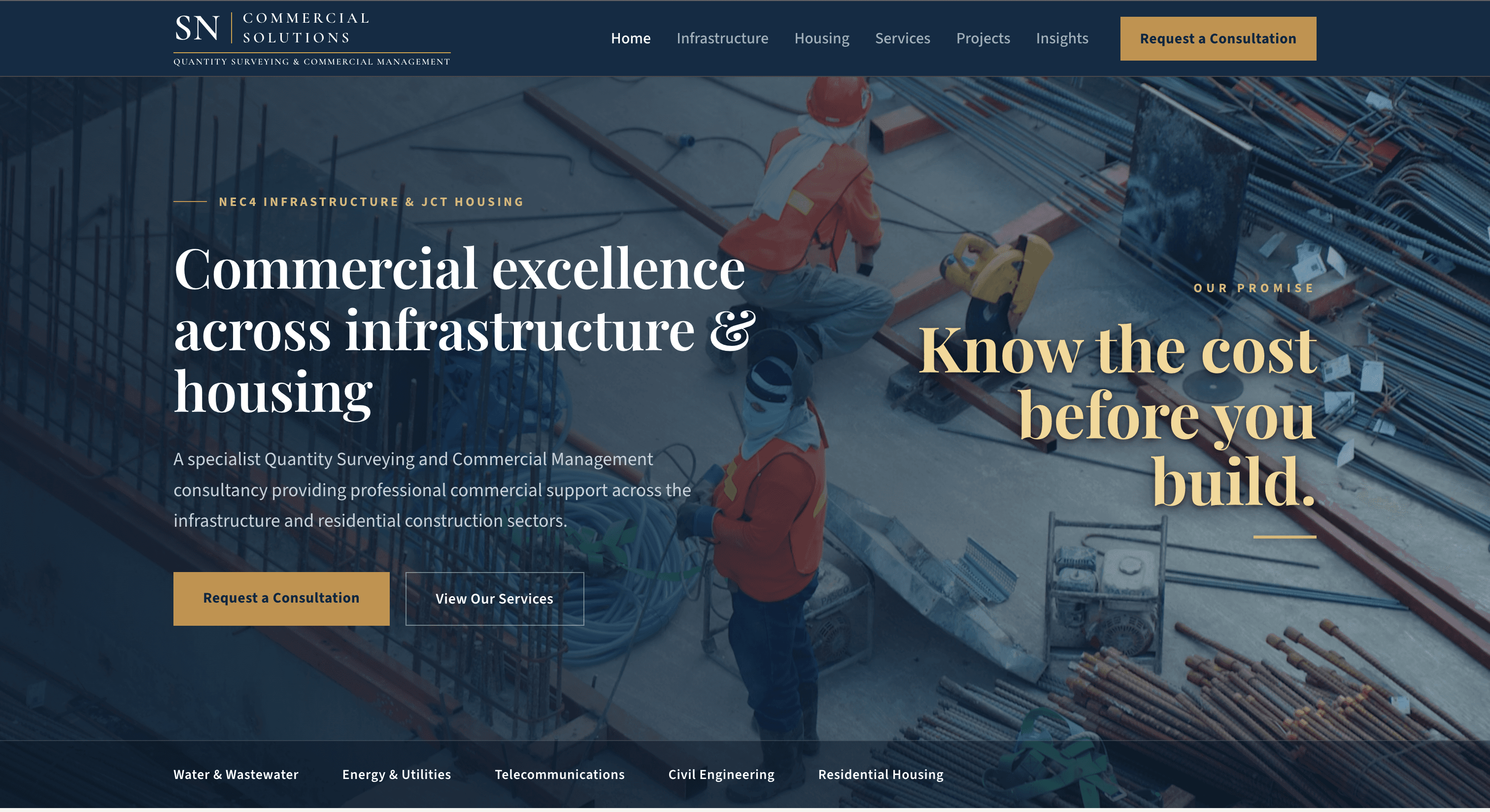SN Commercial Solutions : une capture d'écran du produit en ligne