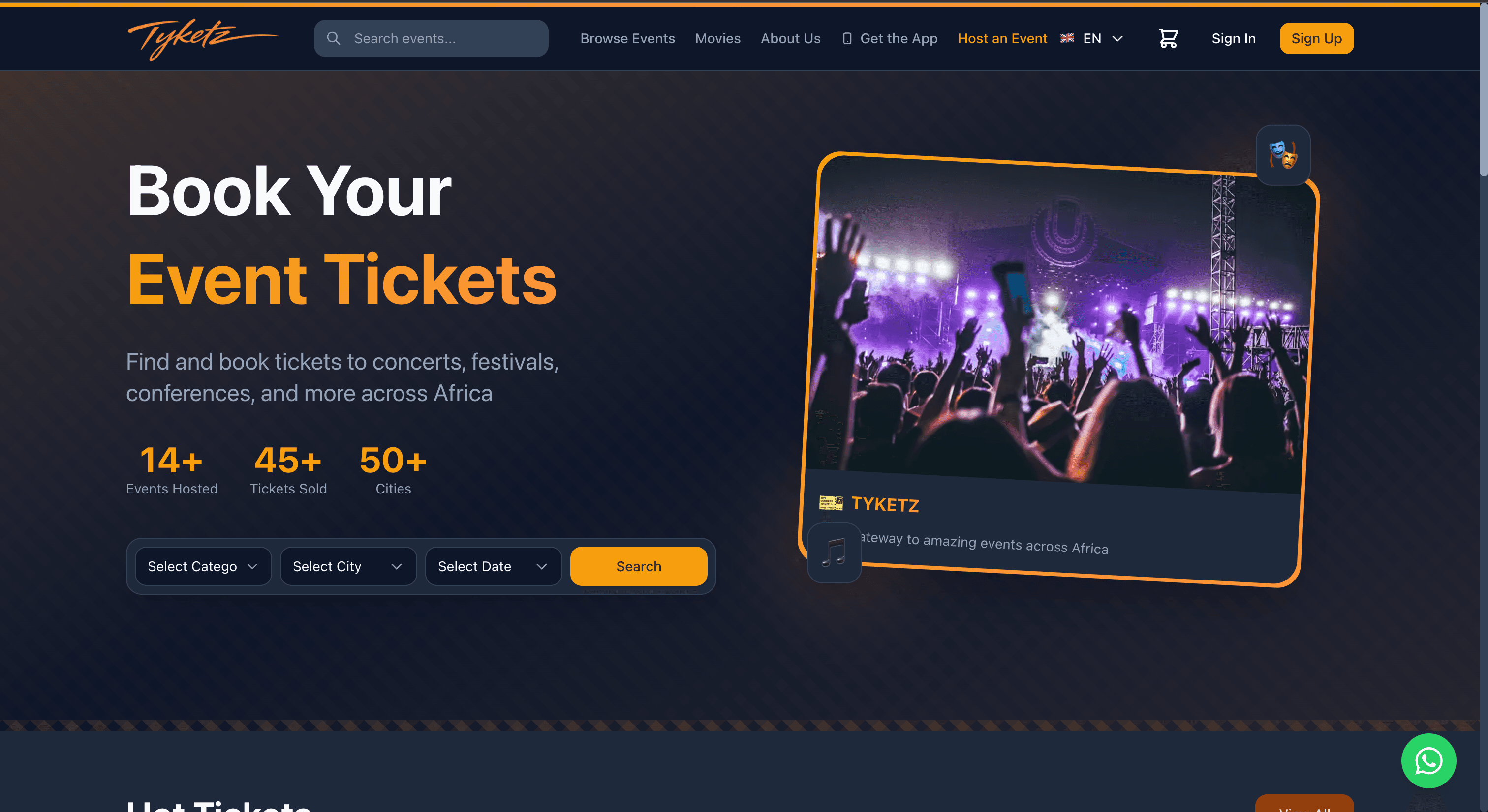 Tyketz : une capture d'écran du produit en ligne